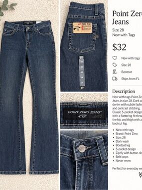 Point Zero Women's Dark Blue Bootcut Jeans